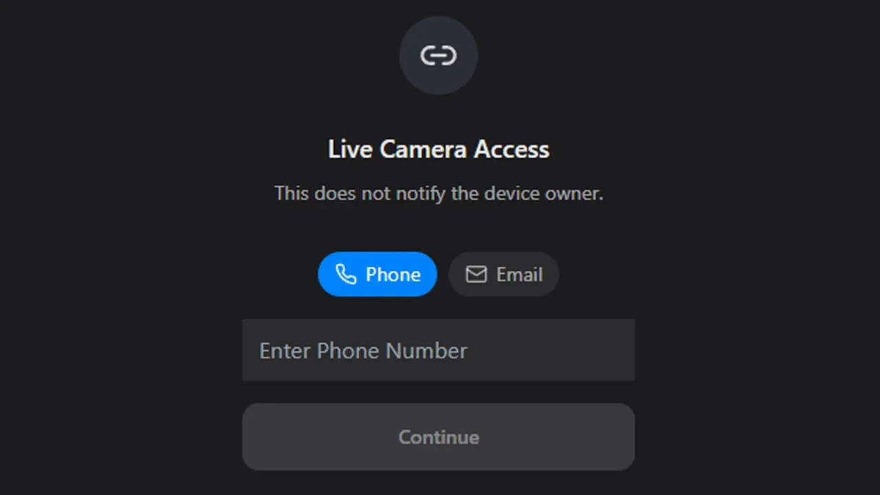 The main dashboard of the Facetroid FaceTime Activity Viewer, showing the interface to connect to a remote device.